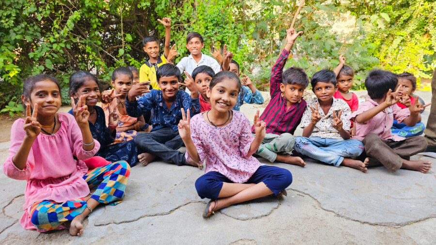 Photo of children at Pratham CAMaL Ka Camp in 2023.